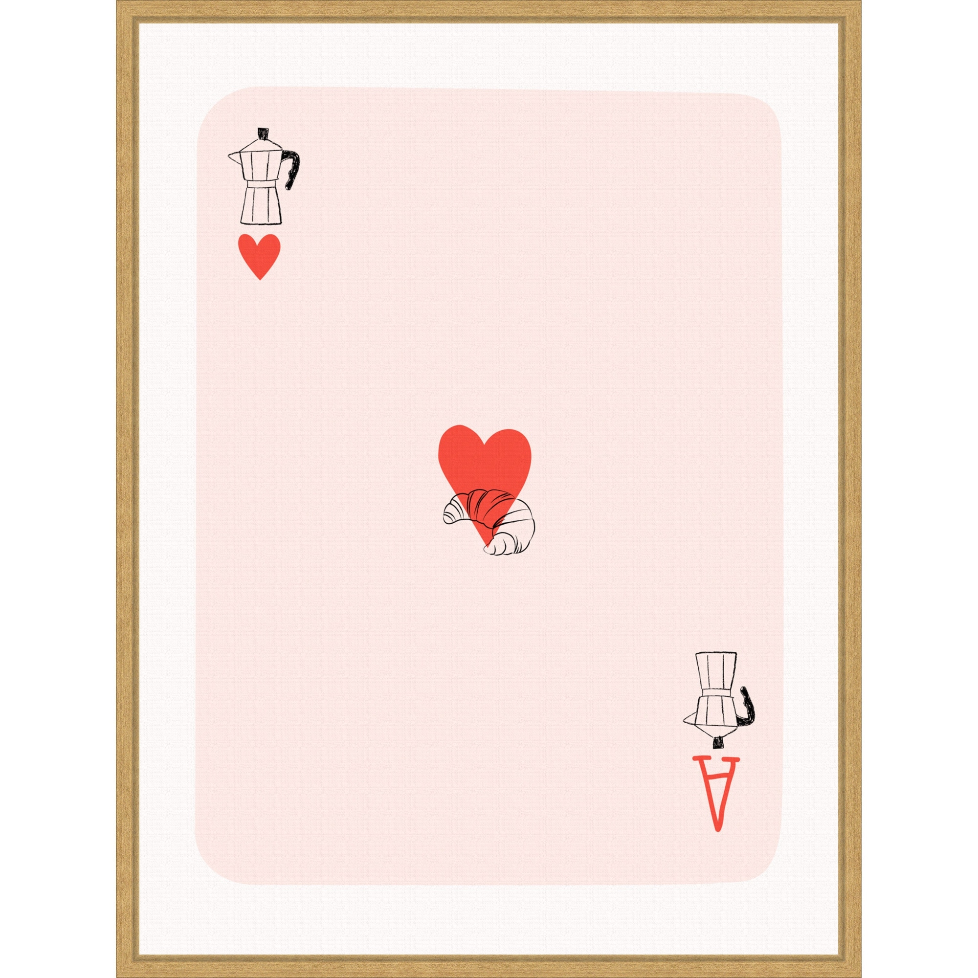 Card by Elizabeth C (23 x 30 in.), Framed Canvas Wall Art Print