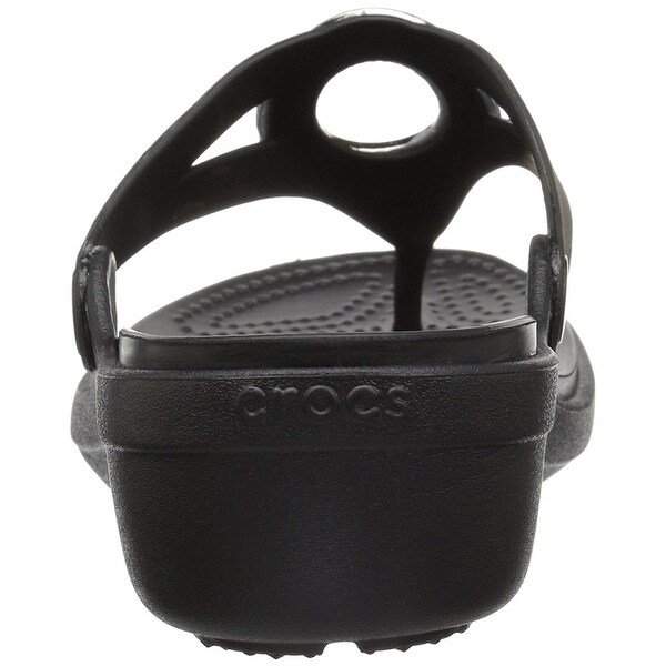 crocs women's sanrah hammered metallic sandal