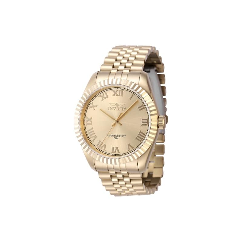 Invicta Men's 47406 Specialty Quartz 3 Hand Gold Dial Watch