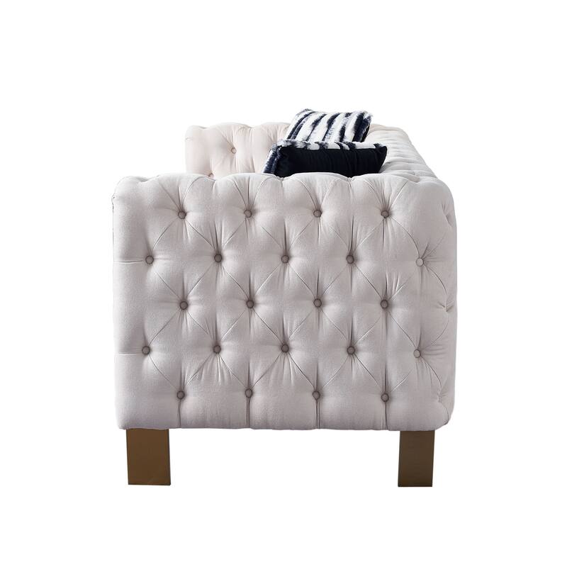 Modern Tufted Velvet Living Room Sofa, 84.25''W Couch
