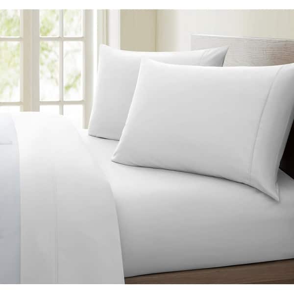Porch & Den Jess 1000 Thread Count Cotton-rich Deep Pocket Sheet Set - White - Queen