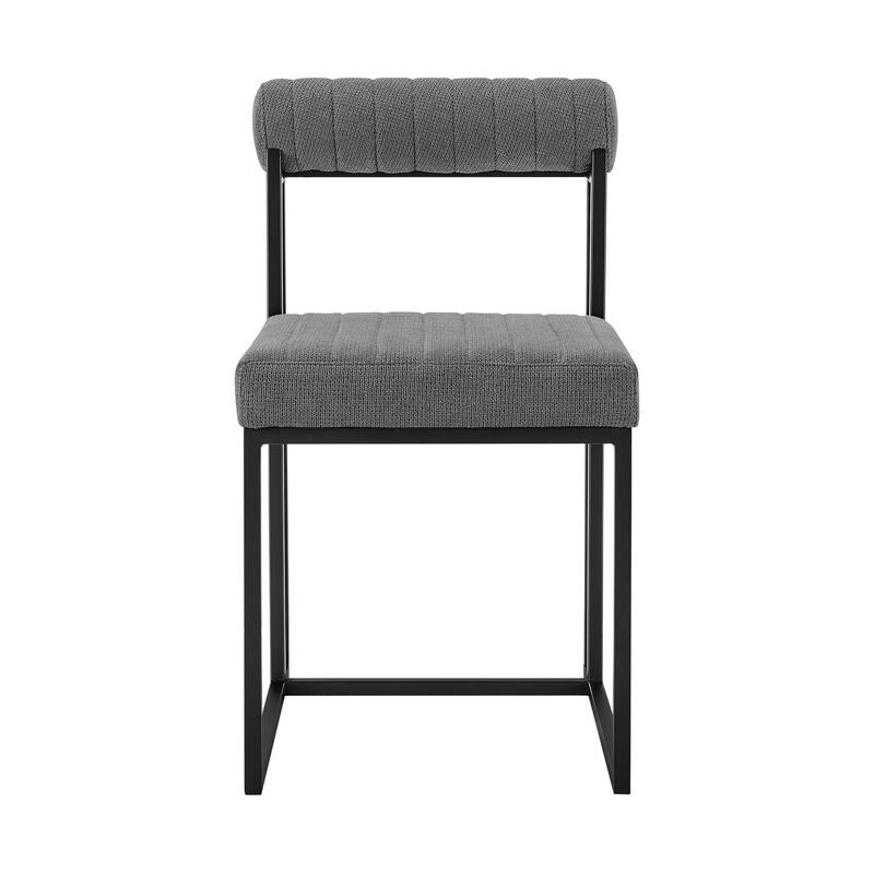 Anastasia Modern Upholstered Metal Dining Chairs - Set of 2