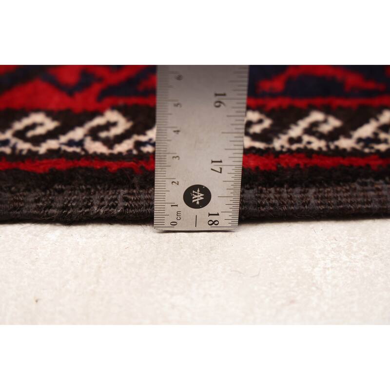 ECARPETGALLERY Hand-knotted Teimani Red Wool Rug - 4'2 x 7'8