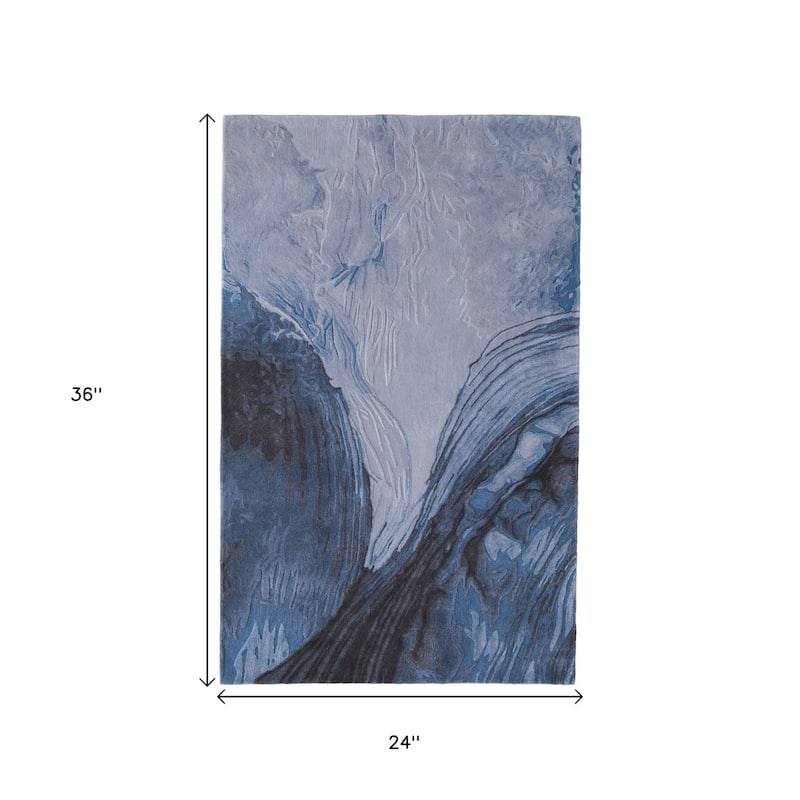 HomeRoots Abstract Coastal Rectangle Area Rug