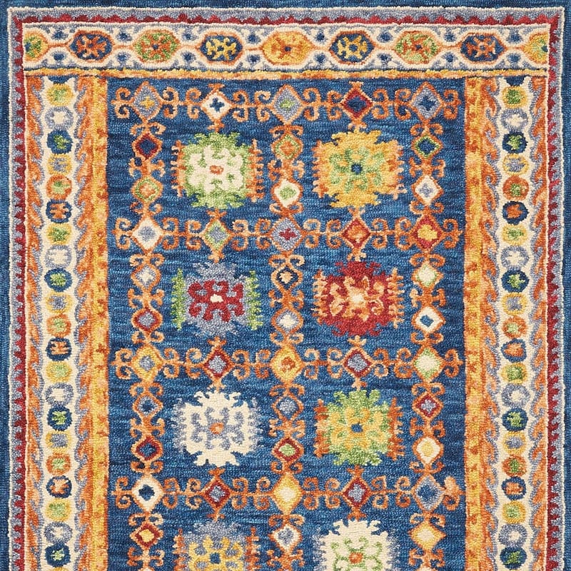 HomeRootsFloral Bohemian Rectangle Area Rug - 90' X '60' X '0.5