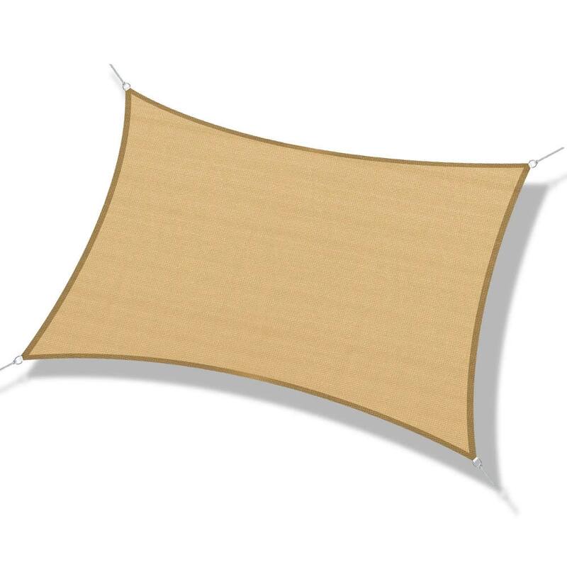 16'x20' Sun Shade Sail Canopy Outdoor Shade Sail Cloth for Patio Yard