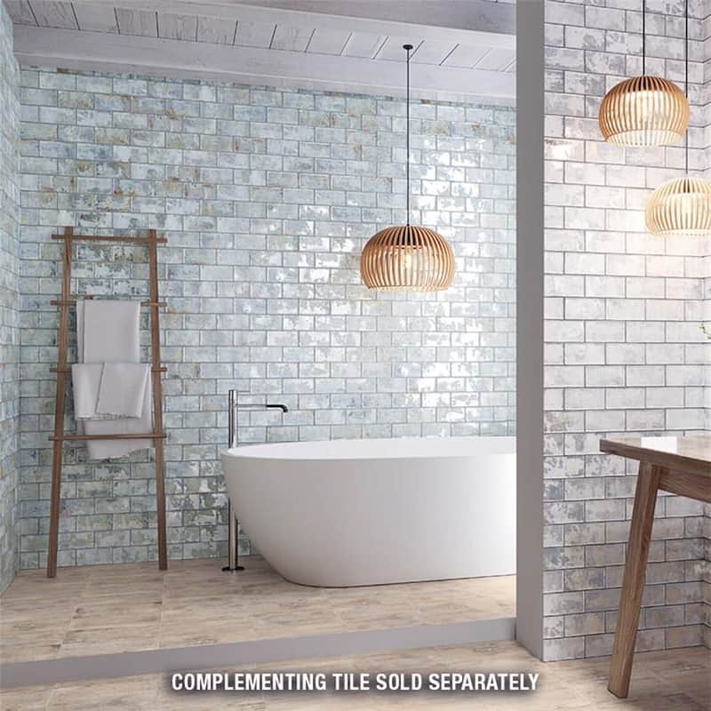 Merola Tile Biarritz Blue 3" x 6" Ceramic Wall Tile