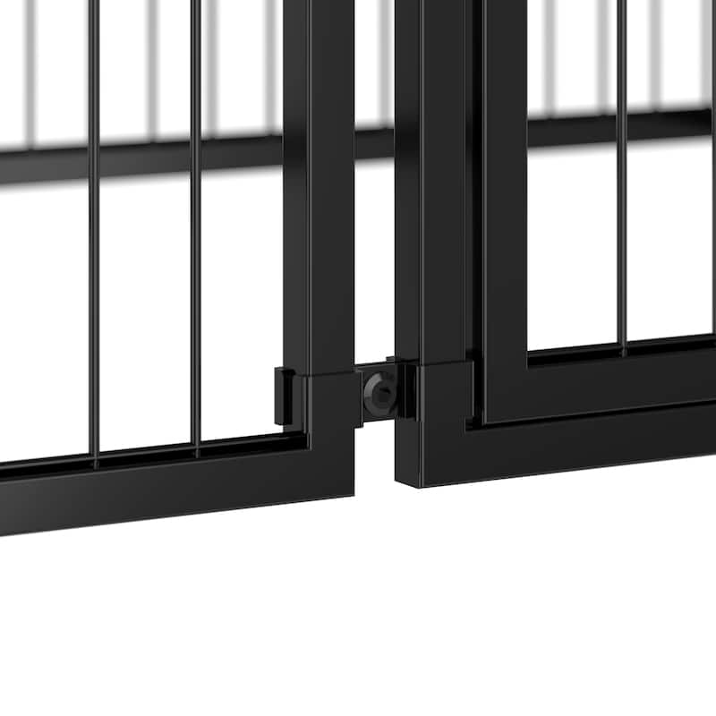 Large Dog Cage 48" Dog Kennel for Medium Dogs Puppy Dog Playpen with Top, Pet Cage, Indoor, Black.48"L x 26.3"W x 23.8"H.