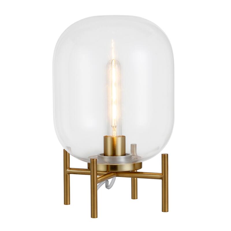 Carson Carrington Sagen Glass and Brass Table Lamp