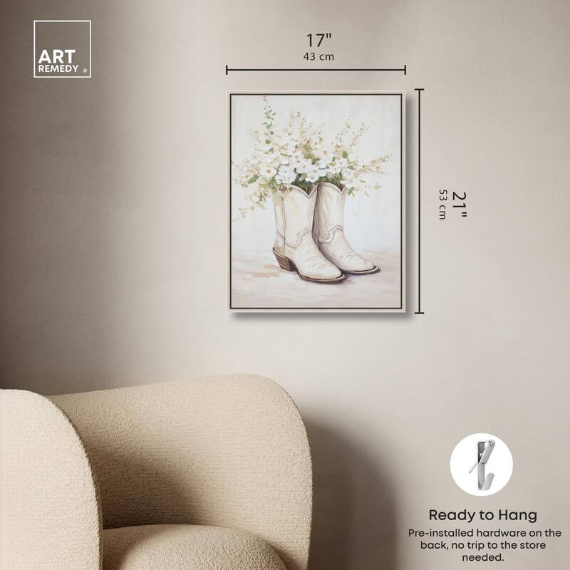 Prairie Bloom Boots Canvas by Art Remedy