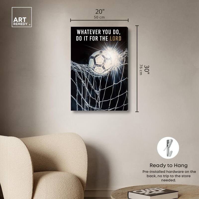 Do it for the Lord Soccer Canvas by Art Remedy, Gallery Wrapped