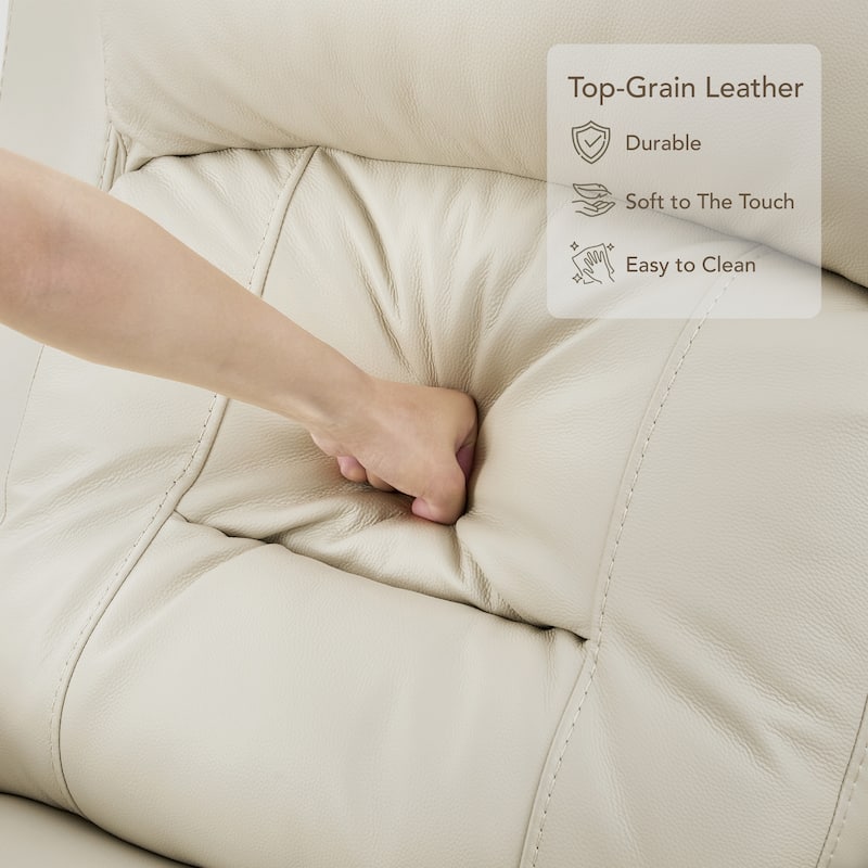 Anya Power Genuine Leather Recliner Chair Lay Flat Recliner