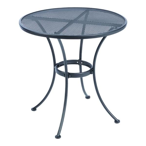 slide 1 of 1, Living Accents Winston Round Black Steel Bistro Table