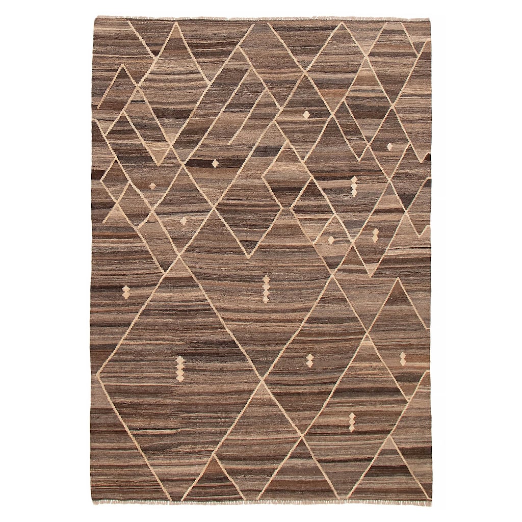 Sivas Brown Kilim 6'10" x 9'7" - 6'10 x 9'7