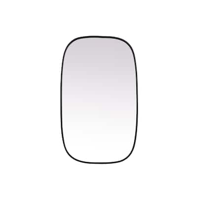 Indigo Home Metal Frame Oval Mirror 24x40 Inch
