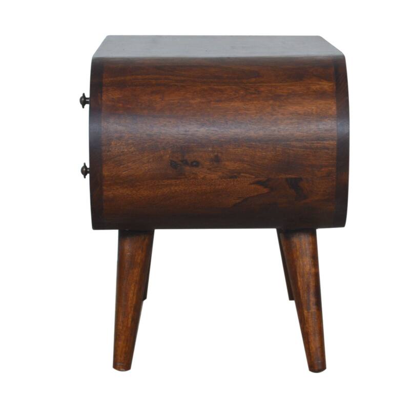 Artisan Furniture Chestnut Circular Media Unit, Brown with storage & Drawer
