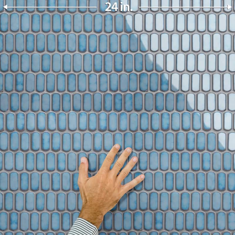 Merola Tile Hudson Capsule Marine 12-1/4" x 13-1/8" Porcelain Mosaic Floor and Wall Tile