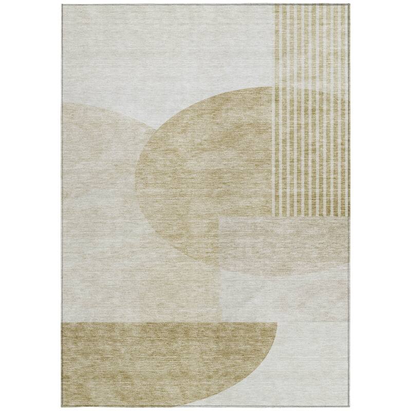 HomeRoots Geometric Transitional Rectangle Outdoor Rug