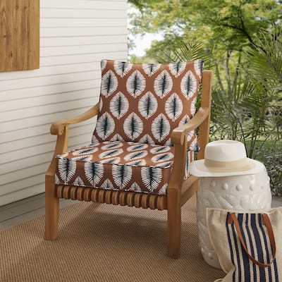 Sorra Home Hayden Sunstone Indoor/Outdoor Corded Deep Seating Pillow and Cushion Chair Set