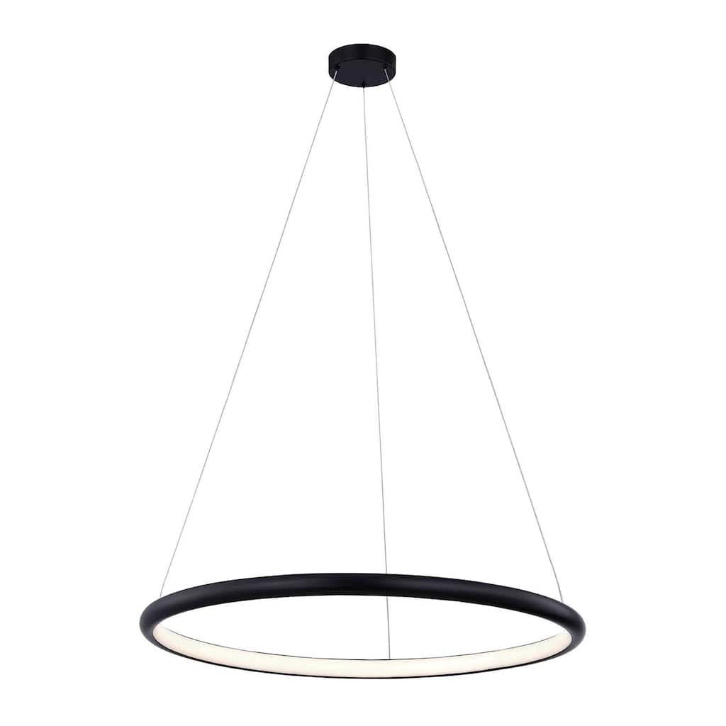 Justice Design Group Circola 36" LED Ring Pendant - Matte Black Finish