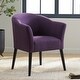 preview thumbnail 4 of 11, Low back Arm Chair with Wooden Legs,Leisure Chair Dining Chair, Integrated Leisure Armchair,Modern Splicing Linen Dining Chair