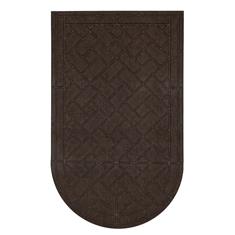 Mohawk Home Diagonal Pavers Arched 3' X 5' Door Mat - Brown