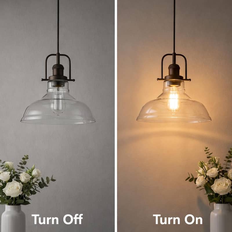 Farmhouse Glass Glass Pendant Lighting for Kitchen Island