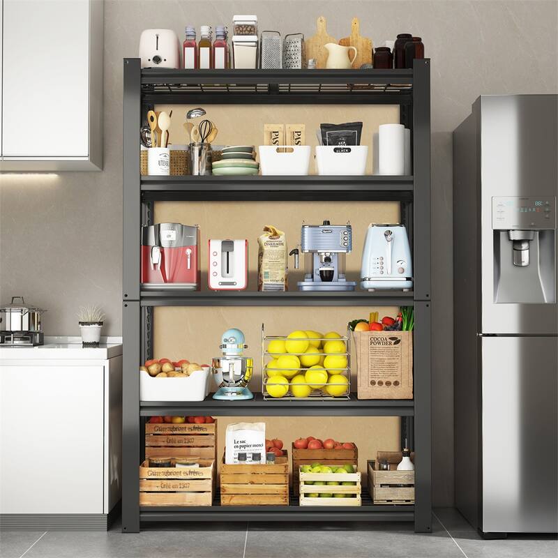 72"H 5-Tier Adjustable Heavy Duty Shelving Metal Mesh Storage Rack