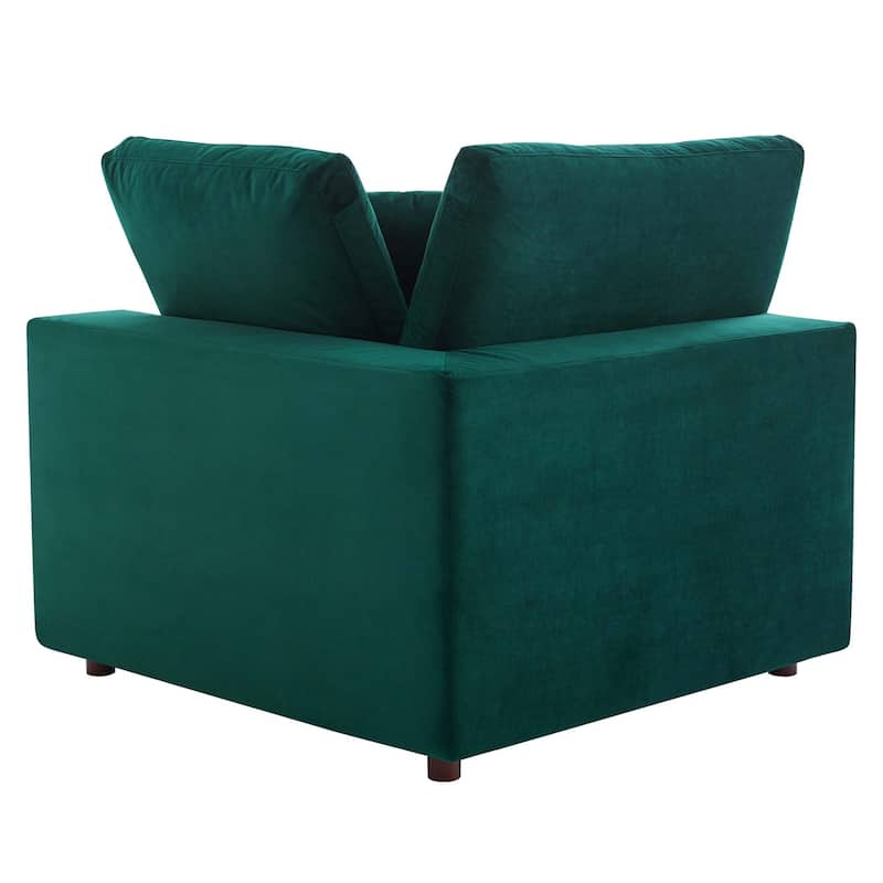 Commix Down Filled Overstuffed Velvet 7-Piece Sectional Sofa