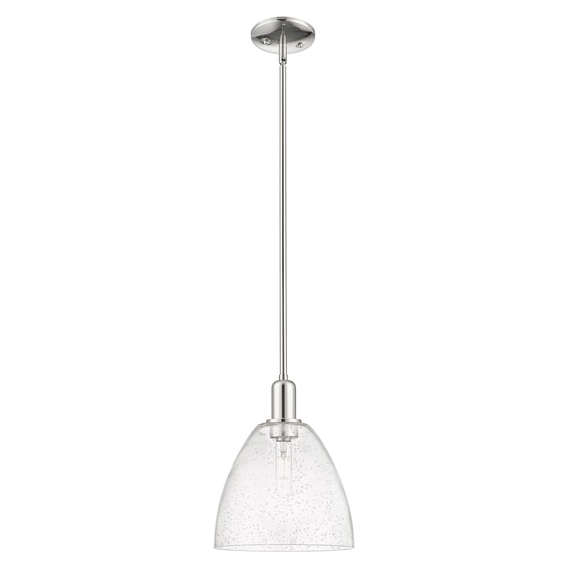 Innovations Lighting Endless Possibilities Arcadia - Bristol - 1 Light 9" Stem Hung Mini Pendant - Polished Nickel/Seedy