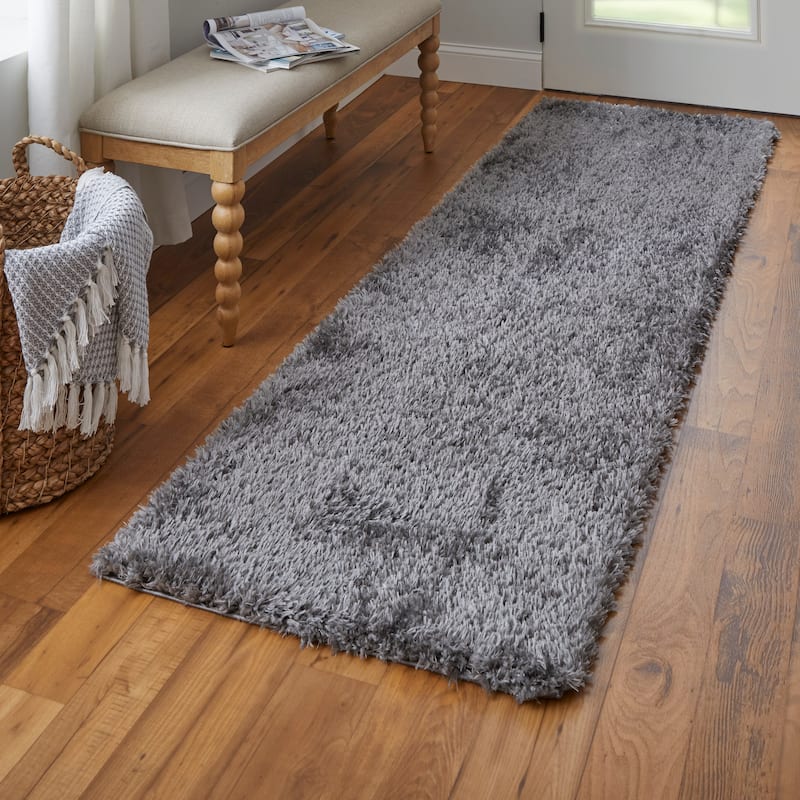 Loman Solid Modern Area Rug - 2'-6" x 8' - Gray