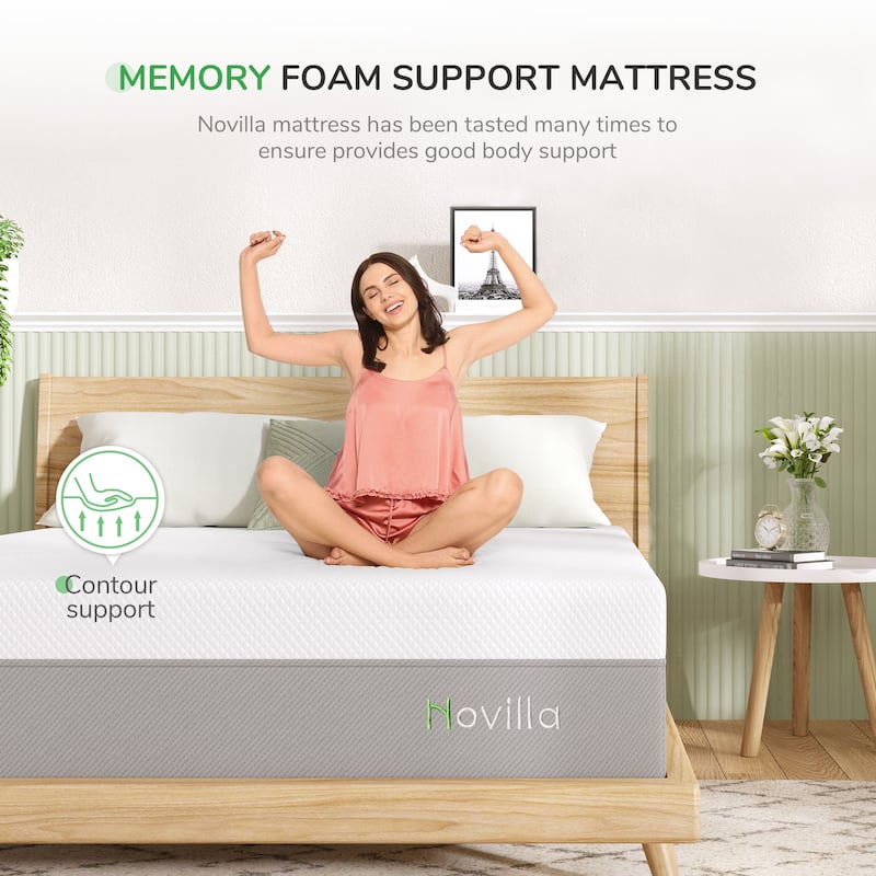 Novilla 10-inch Medium Cooling Gel Memory Foam Mattress