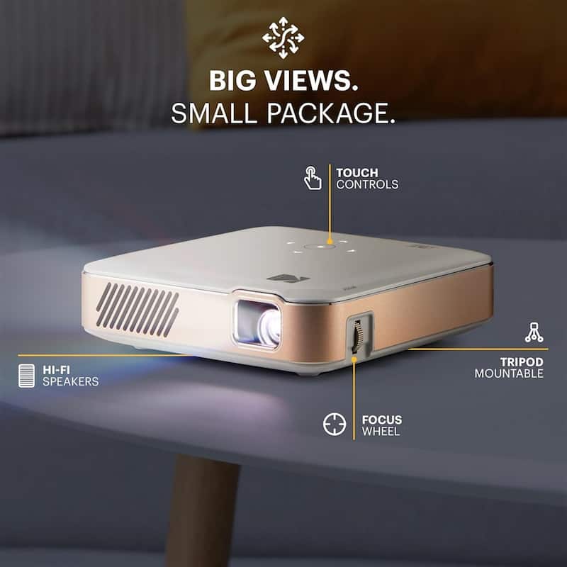 Kodak Luma 450 Smart Projector, Full HD Portable Pico Projector with Tripod, Remote & Carrying Case