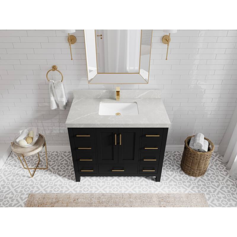Willow Collections 42 in. W x 22 in. D Malibu Single Sink Bathroom Vanity with Countertop