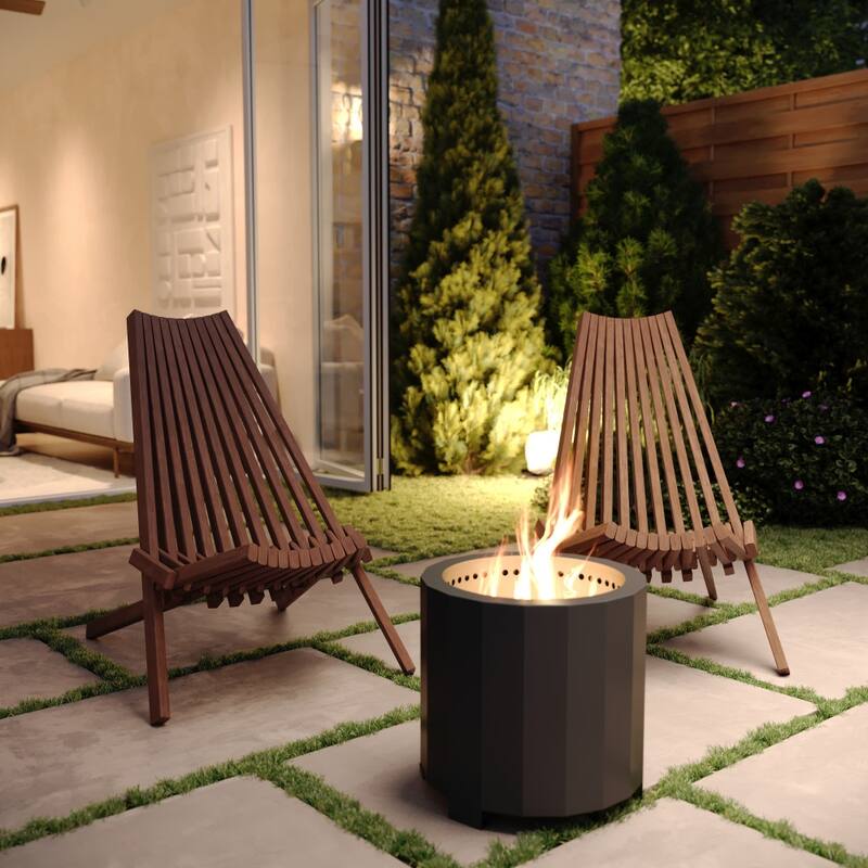 Commercial Indoor/Outdoor Low Profile Acacia Wood Patio Folding Chair