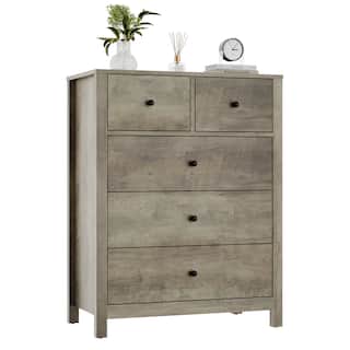 5 Drawer Dresser for Bedroom, Modern Tall Dresser Organizer with Storage Drawers