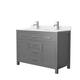 Option Dark Gray, Nickel Trim,Carrara Cultured Marble Top