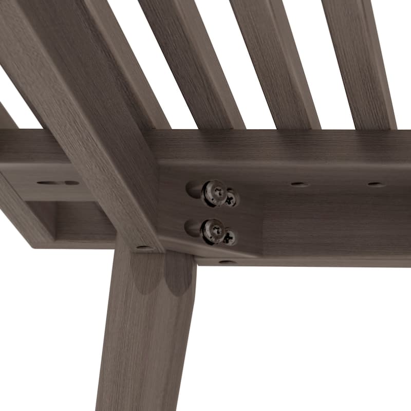 Plank and Beam Mid Century Double Wood Entryway Bench