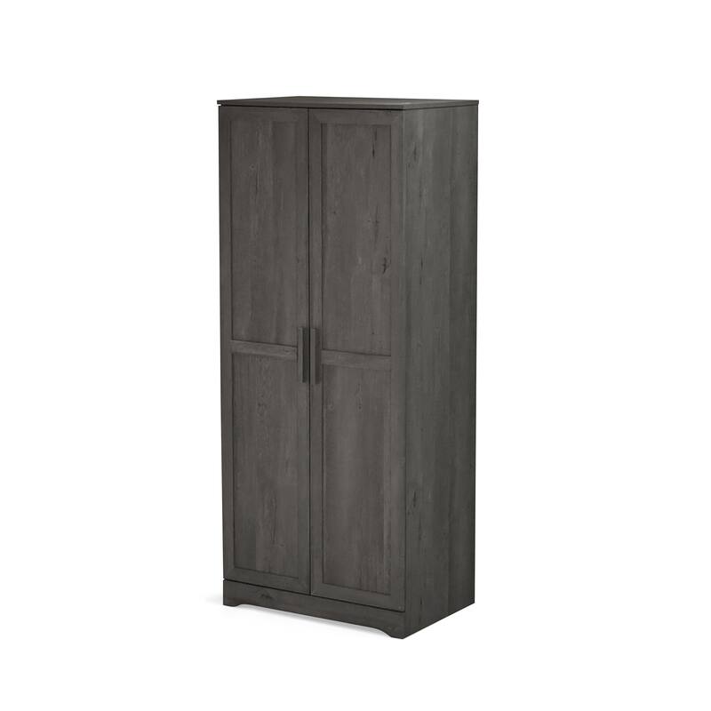 Classic Dual Door Design Wardrobe With Suspension rod Multi -Layer Shelf for Bedroom Wardrobe Storage Cabinets