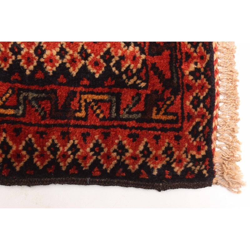 ECARPETGALLERY Hand-knotted Teimani Dark Navy Wool Rug - 2'11 x 4'1