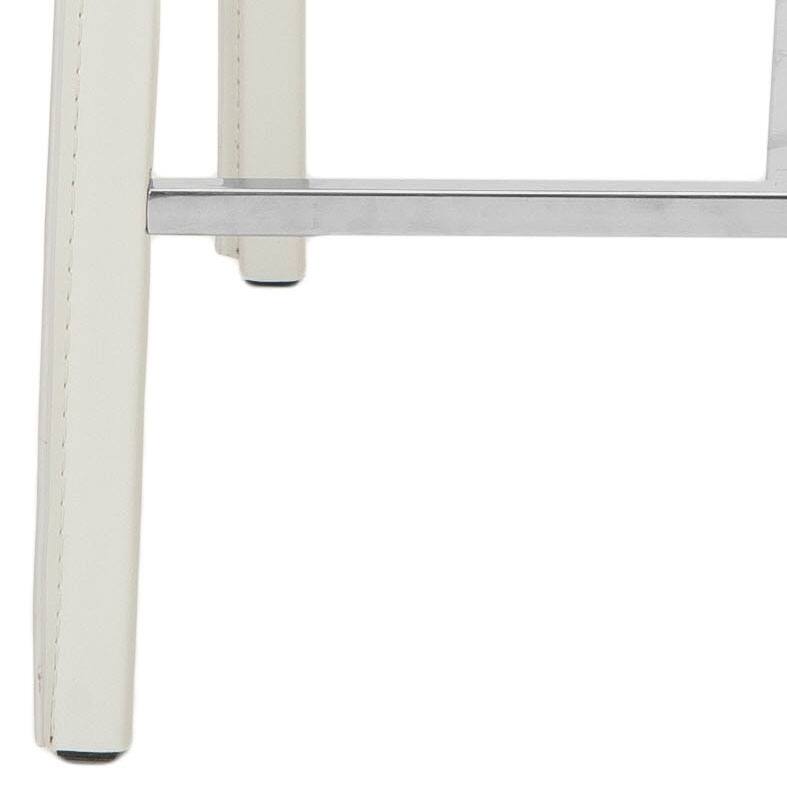 SAFAVIEH Jeraldine Mid-Century 26-inch Ave White Counter Stool (Set of 2) - 18.3" x 19.7" x 35.4" - 18Wx20Dx35H
