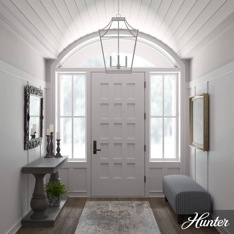 Hunter Laurel Ridge 18" 4-Light Lantern Pendant - Entry, Dining Room - Candle, Cage - Modern Farmhouse, Transitional