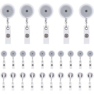 100 Pack White/Black/Translucent Retractable ID Name Badge Holder Reels With Swivel Alligator Clip Bulk Pack Premium Badge - 15 - View #11