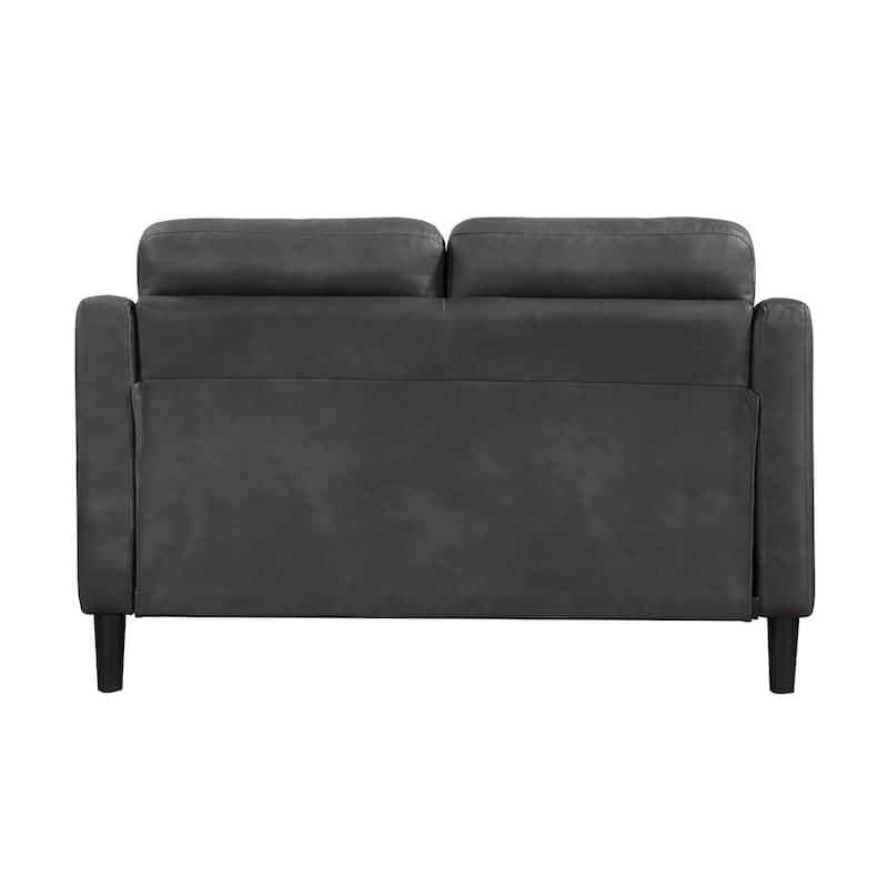 Reagan Polished Microfiber Living Room Loveseat