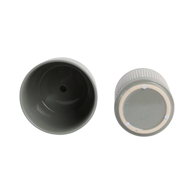 Ceramic Circular Saucer Planters Set of 2 - 6/8 in.