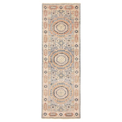 ECARPETGALLERY Hand-knotted Jules Serapi Light Denim Blue Wool Rug - 8'1 x 2'7