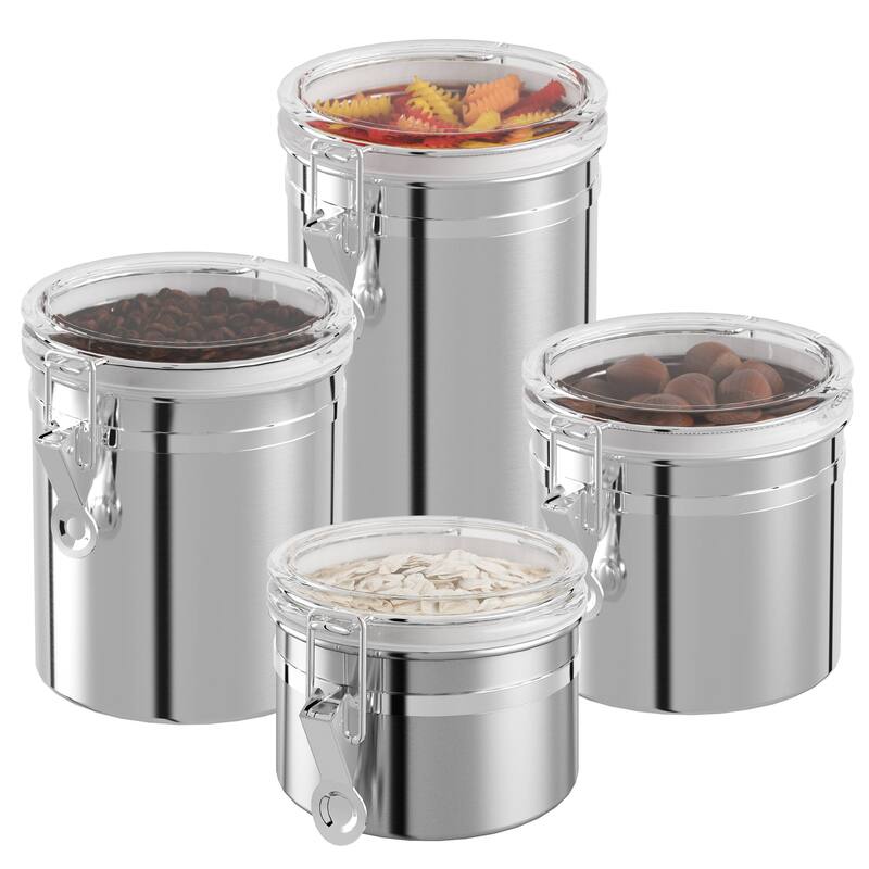 Innovaze Stainless Steel Containers Set of 4 - Silver