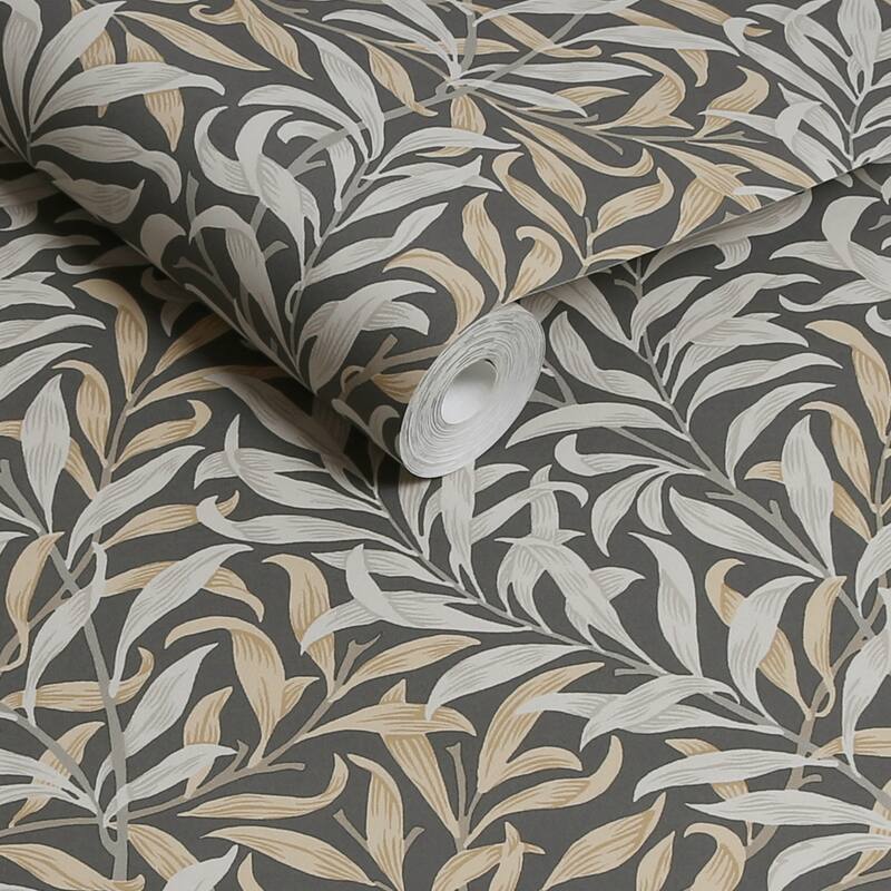 William Morris Willow Bough Charcoal Wallpaper