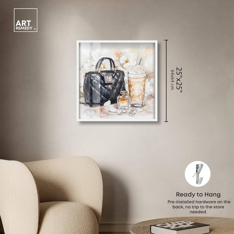 Trinkets and White Floral Shadowbox by Art Remedy
