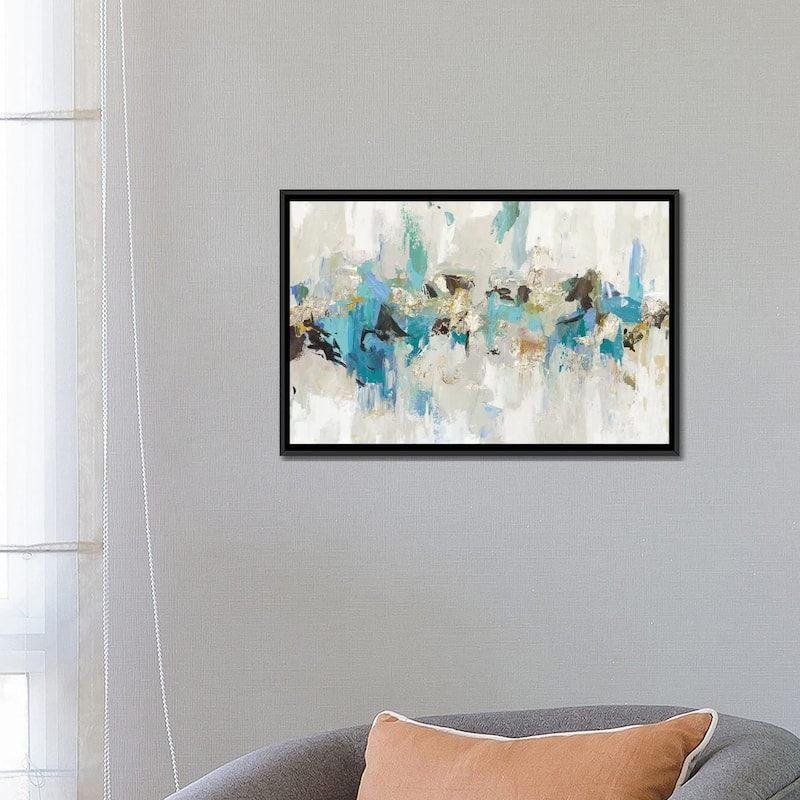 iCanvas "Blue Silver III" by Tom Reeves Framed Canvas Print